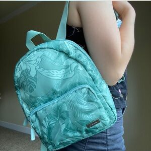 Victoria Secret Teal floral Backpack Lightweight